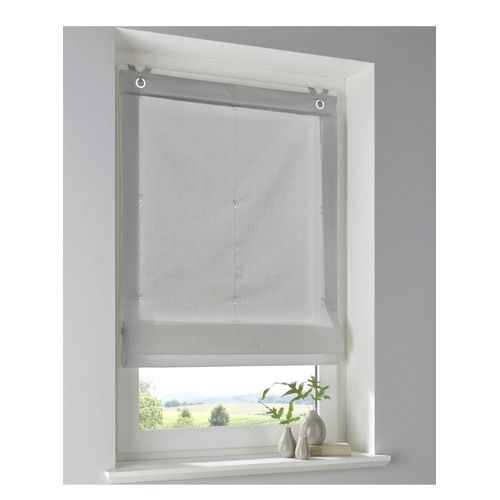 Raffrollo HEINE HOME Gr. 3, grau, B:80 H:140, Raffrollos