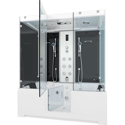 Kombination Badewanne Dusche K88-SW-EH-A-EA Duschtempel 100x180 cm OHNE Zusatzoption