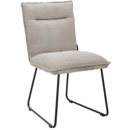 Johann Jakob Stuhl, Ecru, Metall, Textil, Kufe, Rundrohr, 47x87x62 cm, Stoffauswahl, Typenauswahl, Gestellauswahl, Esszimmer, Stühle, Esszimmerstühle