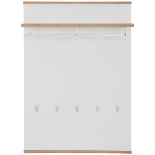 Xora Garderobenpaneel, Weiß, Eiche Artisan, Holzwerkstoff, 85x119x28 cm, Aufhängemöglichkeit, Garderobe, Garderobenpaneele, Garderobenpaneele