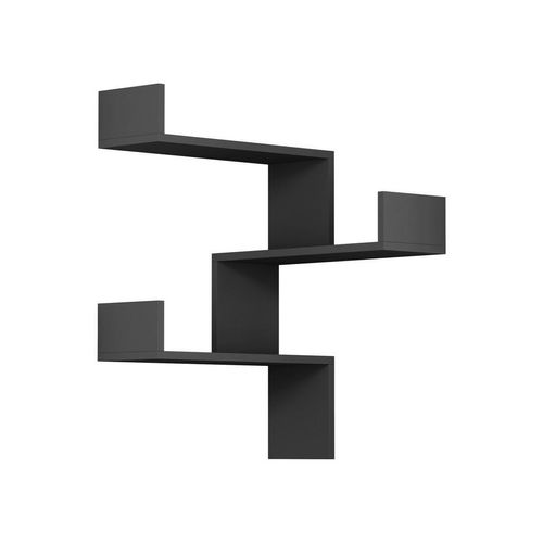 Livetastic Wandregal Lima , Anthrazit , Holzwerkstoff , 60x90x22 cm , Küchen, Küchenmöbel, Küchenregale