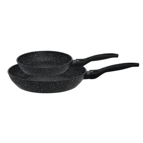ELO Pfannenset Granit Passion , Schwarz , Metall , 2-teilig , Kochen, Pfannen, Pfannensets