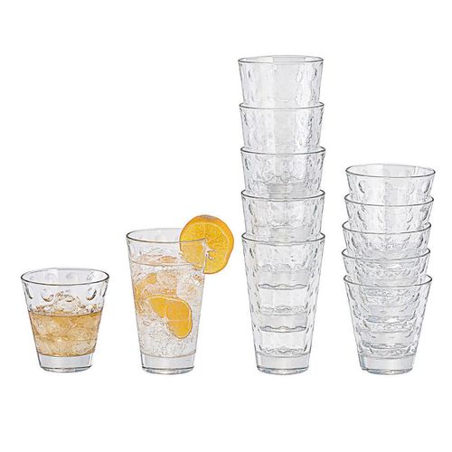 Leonardo Gläserset Optic, Transparent, Glas, 12-teilig, Essen & Trinken, Gläser, Gläser-Sets