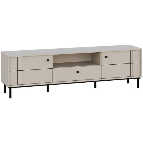 Carryhome Lowboard , Kaschmir , Kunststoff , 1 Fächer , 1 Schubladen , 170x49.2x37 cm , Wohnzimmer, Wohnwände, Lowboards