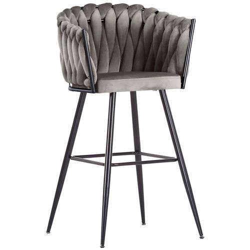 Landscape Barhocker Couture, Weavy, Anthrazit, konisch, 57x110x61 cm, Stoffauswahl, Typenauswahl, Esszimmer, Barmöbel, Barhocker