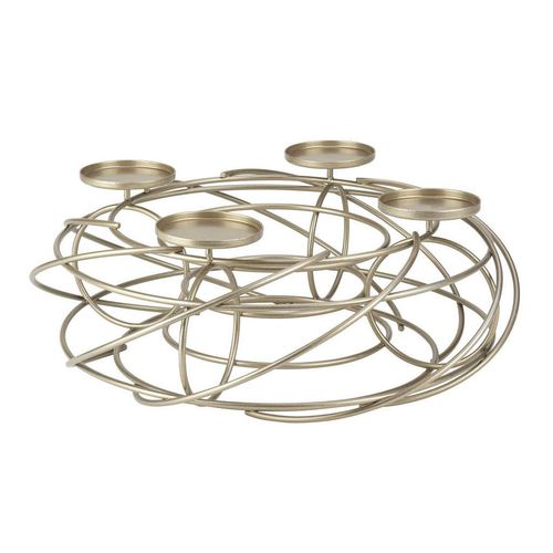 Justinus Adventskranz , Gold , Metall , Dekoration, Weihnachtsdekoration, Winterdeko