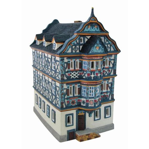 Dekohaus , Mehrfarbig , Keramik , 11x17x21 cm , Dekoration, Skulpturen & Dekoobjekte, Dekoobjekte