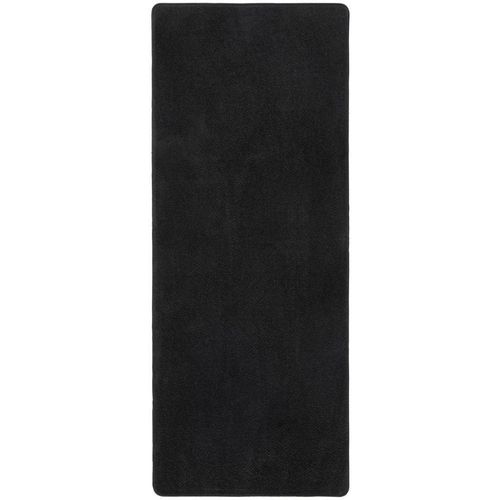 Hanse Home Läufer Fancy , Schwarz , Kunststoff , Uni , rechteckig , 80x200 cm , strapazierfähig, pflegeleicht, stuhlrollengeeignet, in verschiedenen Größen erhältlich , Teppiche & Böden, Teppiche, Teppichläufer