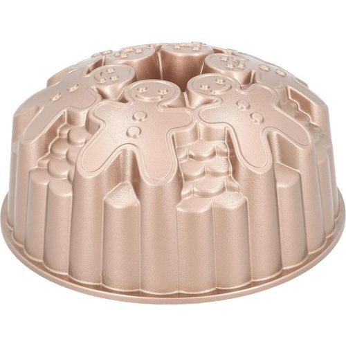 Birkmann Gugelhupfform Dear Santa , Alu , Metall , Lebkuchenmann , 10 cm , antihaftbeschichtet , Dekoration, Weihnachtsdekoration