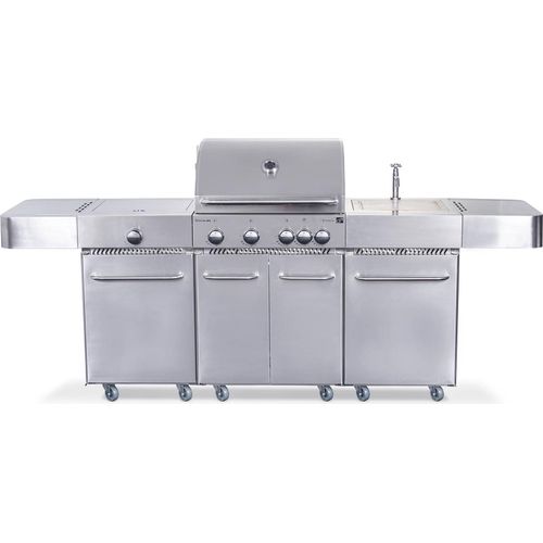 G21 Arizona, BBQ Kitchen Premium Line 6 Brenner + Druckminderventil