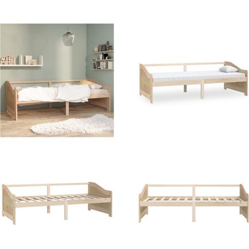 vidaXL Tagesbett 3 Sitzer Massivholz Kiefer 90x200 cm - Tagesbett - Tagesbetten - Holz-Tagesbett - Holz-Tagesbetten