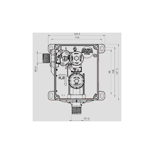 SANIT 03.954.00..0000 Urinal-Rohbaukasten mit Urinal
