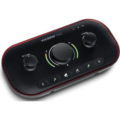 Focusrite Vocaster Zwei Podcast-Interface mit 2 Mikrofoneingängen und 2 Kopfhörerausgängen