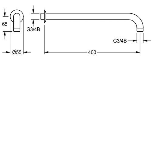 KWC AR Wandarm, für Notduschkopf DN20, grün