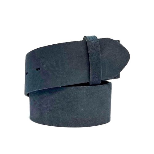 Gürtelriemen RETTUNGSRING GÜRTEL, Damen, Gr. 90, blau, Leder, unifarben, Gürtel