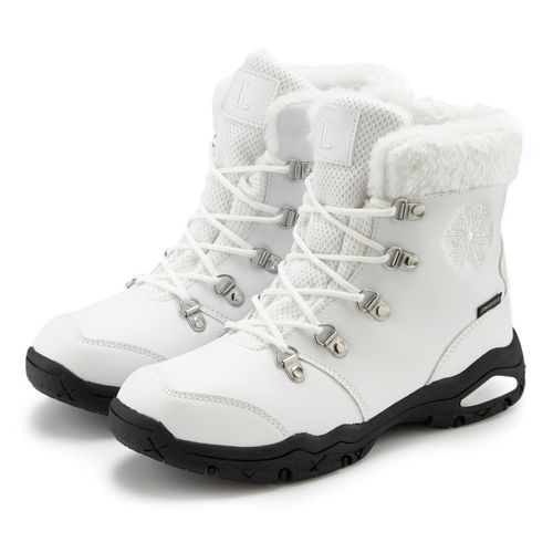 Winterstiefelette LASCANA, Damen, Gr. 40, weiß, Obermaterial: 100% Synthetik. Futter: 100% Polyester. Decksohle: 100% Polyester. Laufsohle: 100% Synthetik, Schuhe, Stiefelette,Stiefel,Winterstiefel wind-& wasserabweisender Tex-Membran