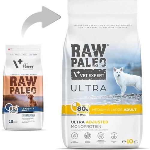 VetExpert Raw Paleo Ultra Turkey Med&Lar Adult 10kg