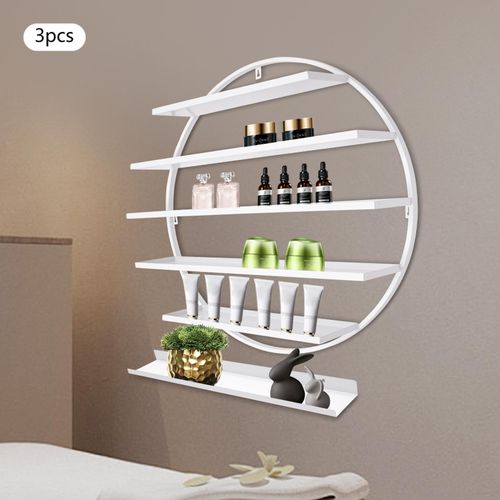 Nagellack-Organisator, Wandmontiertes Nagellack-Aufbewahrungsregal, Nagellackständer für Nagelstudio, Weiß