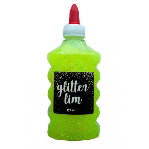 Hobby Mate Glitter Glue Pastel YELLOW 177 ml