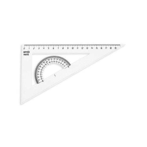 SPREE Triangle with protractor. 30-60-90-90 215mm