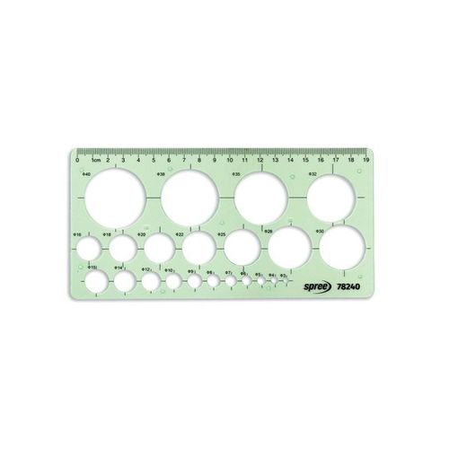 SPREE Circle template ø 3mm - ø 40mm