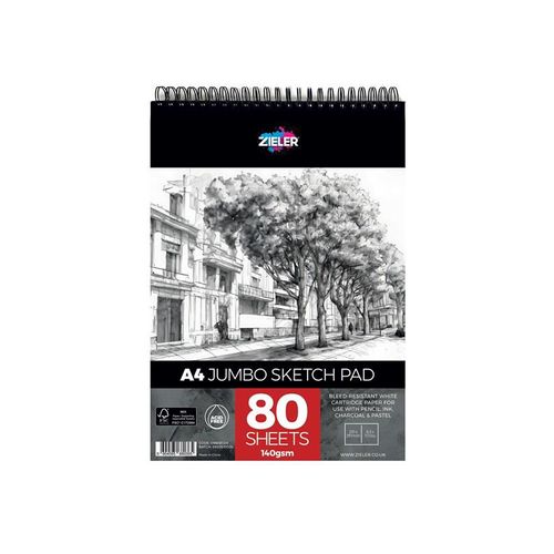 Zieler Sketchbook JUMBO SPIRAL A4 140g.
