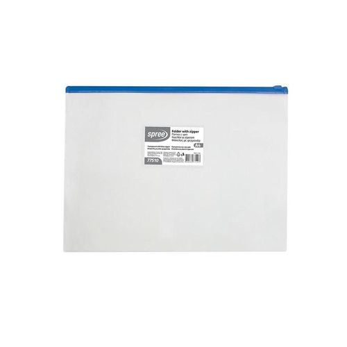 SPREE Zipper bag A4 Blue zipper