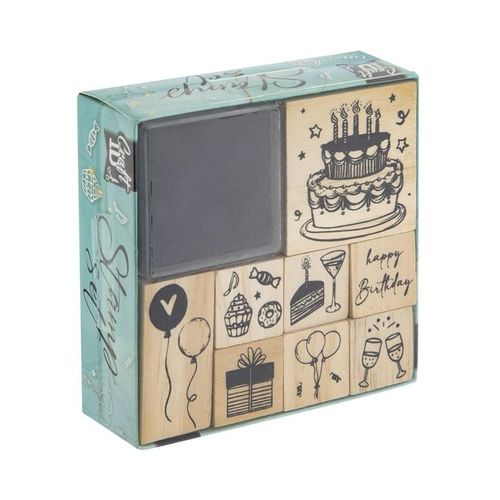 Creative Craft Group Stamp set 8 stamps + ink pad