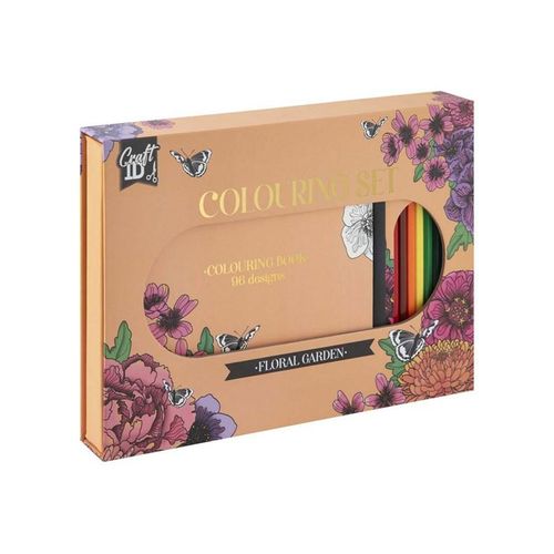 Creative Craft Group Coloring book + 10 crayons. Gift box.