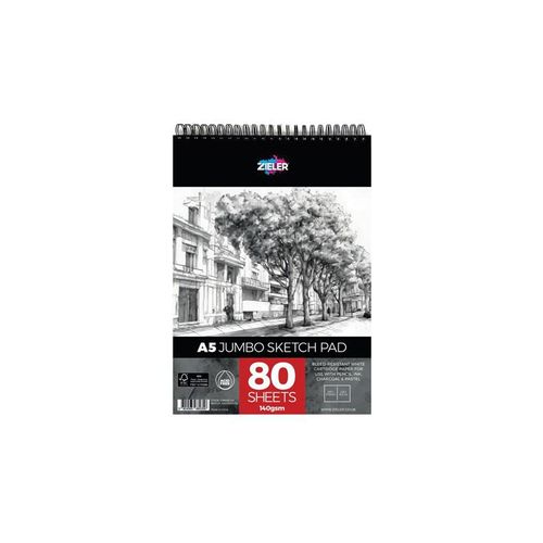 Zieler Sketchbook JUMBO SPIRAL A5 140g.