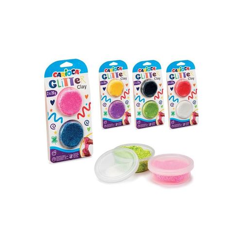 Carioca GLITTER modeling wax 2 pcs