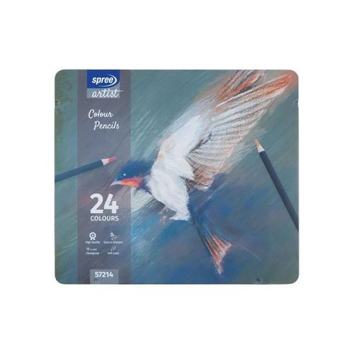 SPREE Colored pencil in metal box.24 pcs.