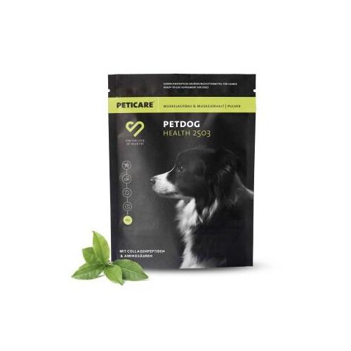 Peticare Muskulatur Pulver für Hunde, mit essenziellen Aminosäuren, Kollagen 250 g