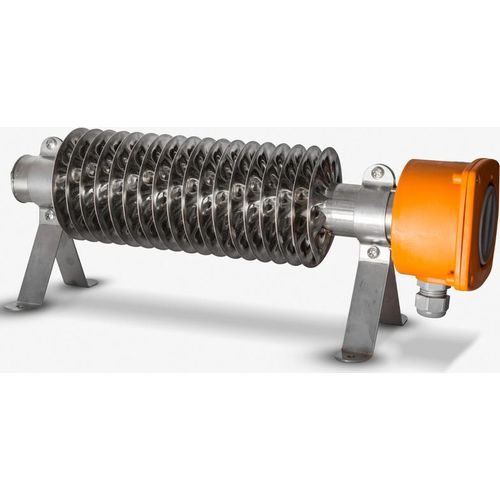 Robuster Rippenrohrheizkörper ohne Regelung zum Beheizen von feuchten Räumen, Leistung:1000 Watt