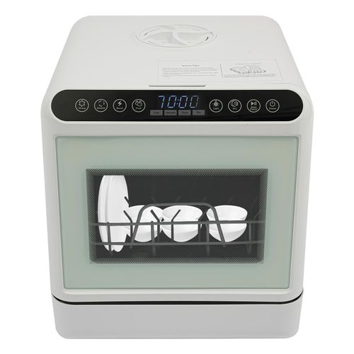 Tischgeschirrspüler, Tragbarer Kompaktgeschirrspüler, Mini-Geschirrspüler, Geschirrspülmaschine, Weiß