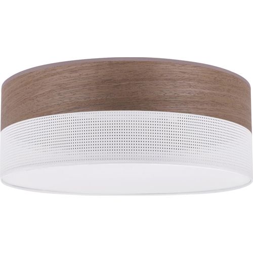 Deckenlampe Wood Plexi weiß 40cm E27 Nussbaum