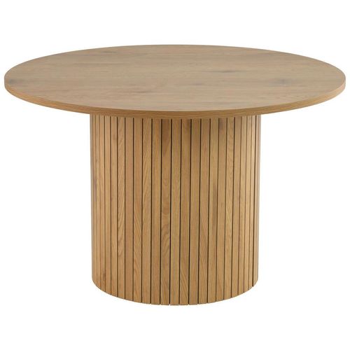 Esstisch , Eiche , Holzwerkstoff , rund , rund, Säule , 120x75x120 cm , Esszimmer, Tische, Esstische