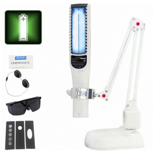 Professionelle Lampe UVB 311nm Kernel KN-4003BL2D Wiederaufladbar mit Ständer Psoriasis Vitiligo Eczema Acne Lichttherapie
