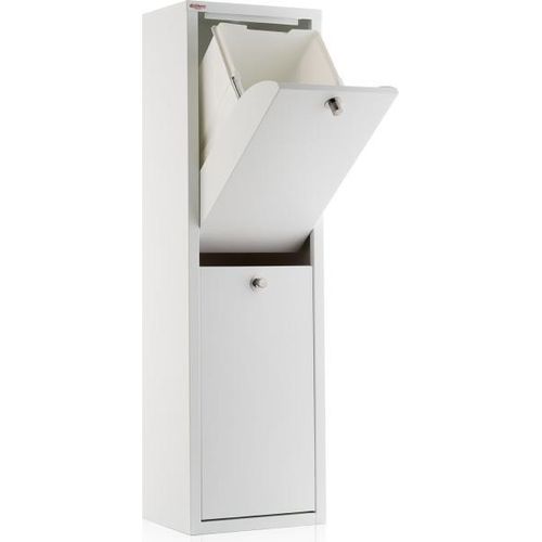 DON HIERRO - LUA Mülltrennsystem – 2 Fächer, 40 Liter, Weiß, kompaktes Design für moderne Räume