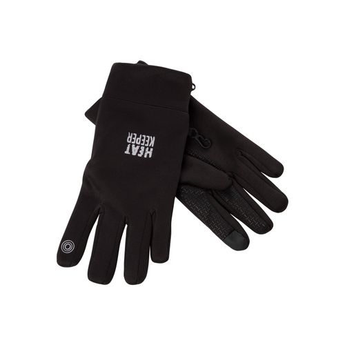 Fleecehandschuhe HEATKEEPER, Damen, Gr. XXL, schwarz, Fleece, Obermaterial: 92% Polyester, 8% Elasthan, unifarben, Handschuhe, mit Silikon-Finish an der Handfläche und I-Touch-Profile an Daumen