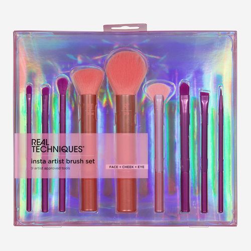 9-teiliges rosa-lilafarbenes Insta Artist Pinselset
