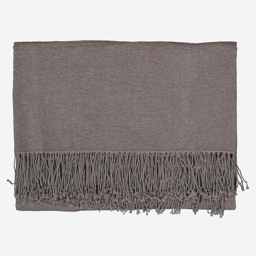 Graue Decke mit Fransen 150x210cm