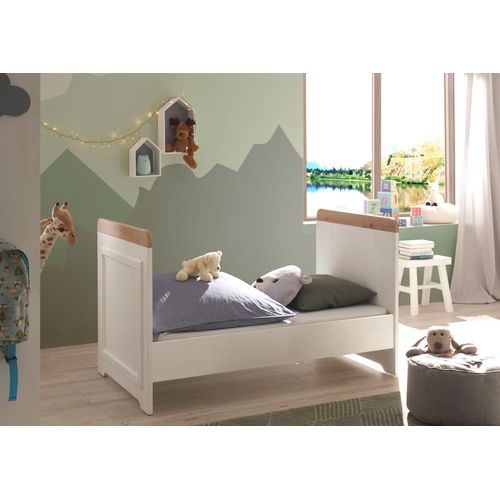 Umbauseiten BEGABINO "Jasmin Bettseiten zum Juniorbett", weiß, B:139cm H:18cm T:1,8cm, Spanplatte, Umbauseiten, Weiß, passend zu Jasmin Babybett