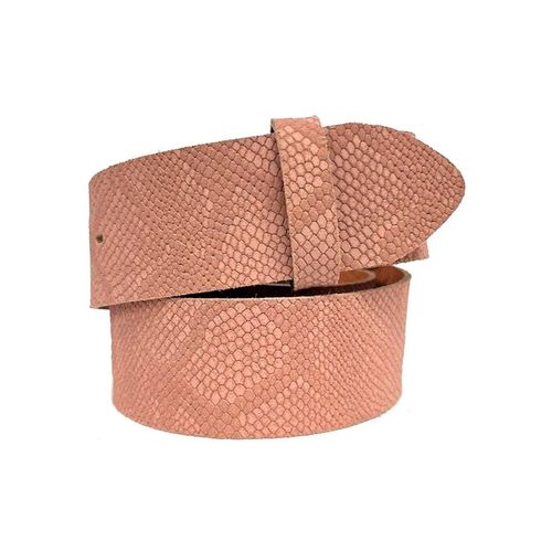 Gürtelriemen RETTUNGSRING GÜRTEL, Damen, Gr. 110, rosa, Rindsleder, gemustert, Gürtel