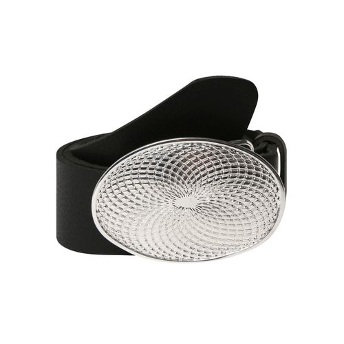 Koppelgürtel RETTUNGSRING GÜRTEL, Damen, Gr. 11,5, schwarz, Büffelleder, unifarben, Gürtel, mit glänzender Gürtelschnalle