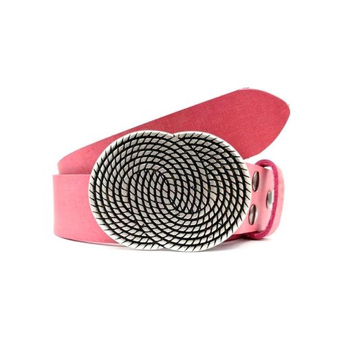 Koppelgürtel RETTUNGSRING GÜRTEL, Damen, Gr. 110, rosa, Leder, unifarben, Gürtel, Vollrindleder