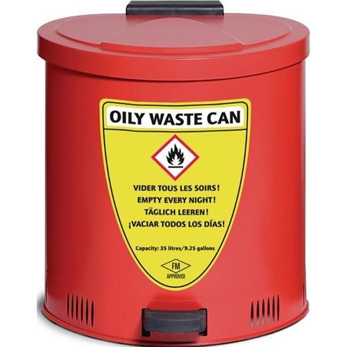 asecos Sammelbehälter 35 l,Stahl,rot