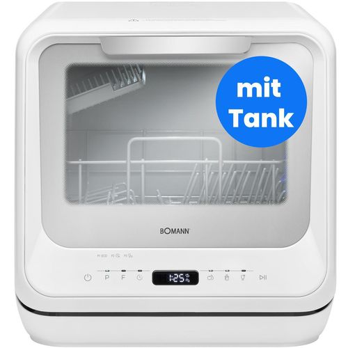 Bomann® Tischgeschirrspüler mit Tank | mit und ohne Wasseranschluss nutzbar | Mini Geschirrspüler | 36 - 70°C | Camping Spülmaschine | TSG 5704