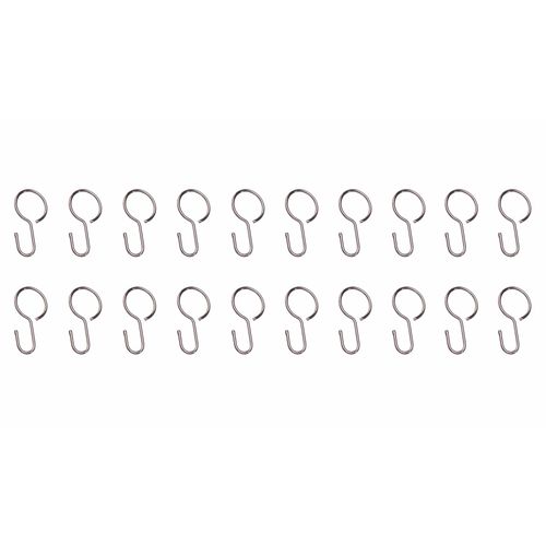 Seilspanngarnitur GOOD LIFE Gr. 1, grau (nickelfarben), B:2,7cm H:4,9cm Ø:2cm, Metall, Gardinenbefestigungen, für Seilspann-Garnituren