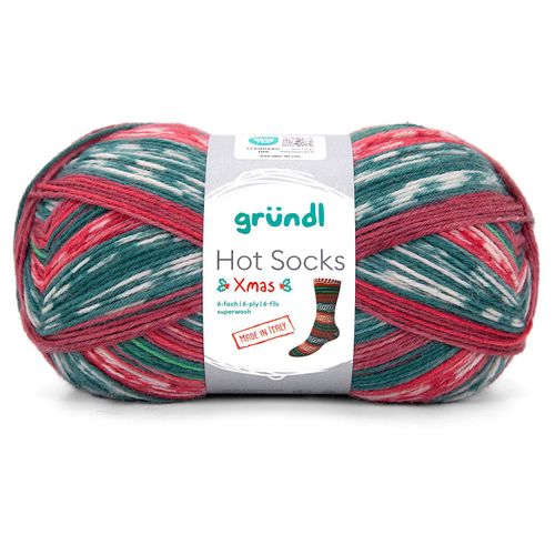 gründl Sockenwolle Hot Socks "XMAS", 6-fach
